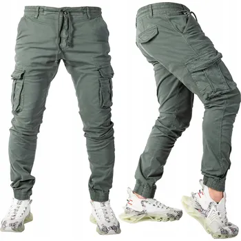 Pánské kalhoty JOGGERY kapsáče olivové FIRLEJ vel. 29