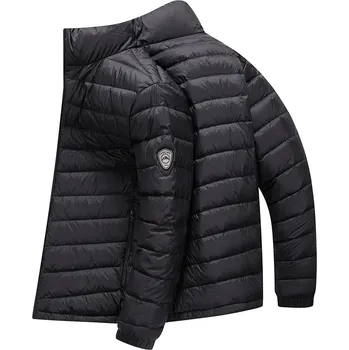 Best Fashion Pánská lehká péřová bunda se stojáčkem Velikost: 4XL, Barva (Varianta): Černá