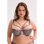 Podprsenka 90G polovyztužená pohodlná grafitovo-růžová PRIYA Gaia