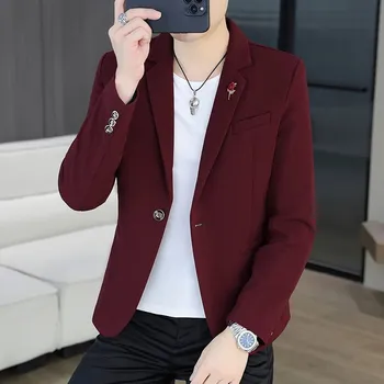 Pánské sako Best Fashion Pánské elegantní společenské sako Velikost: M, Barva (Varianta): Červená