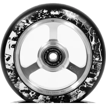 Kolečko ke koloběžce Kolečko NORTH Kaelen Morgan Signature 110x24mm | 88A | ABEC-9 | SILVER-BLACK