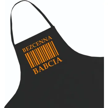 Kuchyňská zástěra Kuchyňská zástěra černá ke Dni babiček + jméno, vzor 7