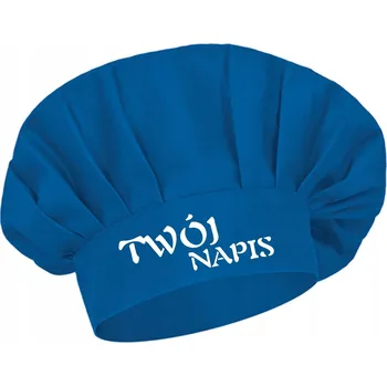 Čepice Kuchařská čepice šéfkuchaře s vlastním potiskem - modrá