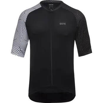 Cyklistické oblečení Cyklistický dres GORE C5 Jersey - black/white L