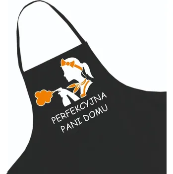 Kuchyňská zástěra Černá kuchyňská zástěra jako Dárek + jméno, vzor 8