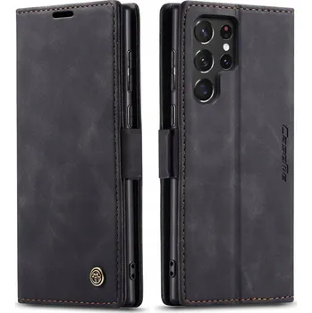Pouzdro na mobilní telefon Flipové pouzdro Caseme pro Samsung Galaxy S22 Ultra 5G černé