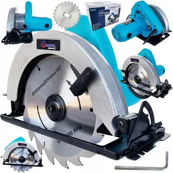 úhlová bruska Ruční kotoučová pila na dřevo, laser, 1650 W, průměr 185 mm - Poškozený obal - O-RS553