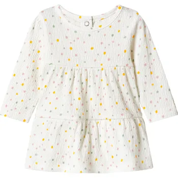 Dívčí oblečení lupilu® Dívčí šaty s BIO bavlnou (bílá, 86/92)
