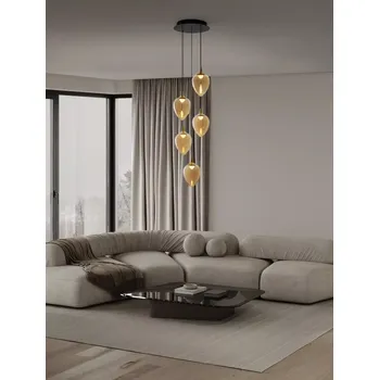 Minimalistický lustr Nali 5 Zlatá