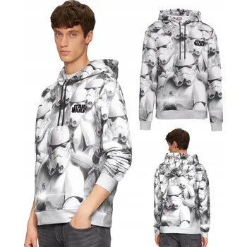 Pánská mikina Pánská mikina Star Wars s.Oliver s kapucí bílá 3XL