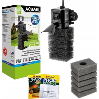 Akvarijní technika AQUAEL PAT MINI vnitřní filtr do akvária 400l/h + přídavná hustá houbička