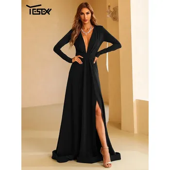 Dámské šaty Originální maxi plesové šaty LC10129 Barva: Černá, Velikost: 2XL