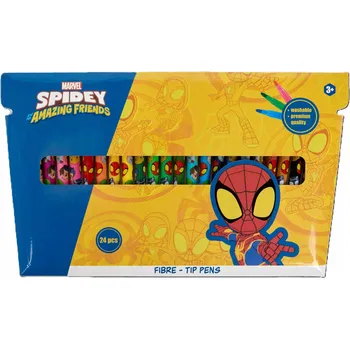 SPIDEY MARVEL BAREVNÉ SMÝVATELNÉ FIXY FIXY PERA SADA 24 KUSŮ 3+