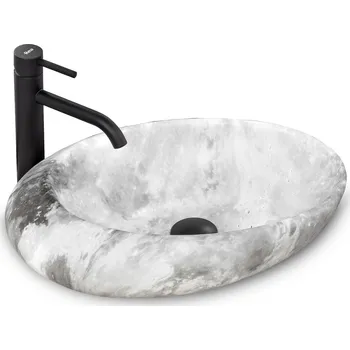 Rea Roxy light grey umyvadlo na desku, REA-U6651