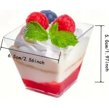 Jednorázové nádobí Pohárky Na Dezerty Lodów Plastikowe na občerstvení Dezerty 25 kusů 120 ml OLK