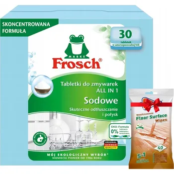 Tableta do myčky Frosch Se Sodou tablety do myčky nádobí vše v 1 30 ks + Dárek