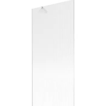 Vanová zástěna Mexen Next, vanová zástěna 1-křídlová 90 x 150 cm, fixní křídlo, 6 mm sklo s pruhy, bílý profil, 895-090-000-00-09-20