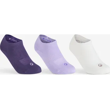 Pánské ponožky DECATHLON Nízké tenisové ponožky RS160 3 páry 35/38 BÍLÁ|FIALOVÁ