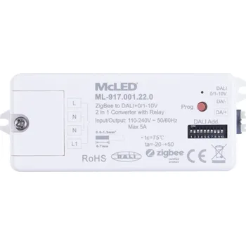 McLED ML-917.001.22.0 Převodník ZigBee na DALI nebo 0-10V signál.