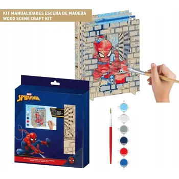 Obraz Dřevěný nástěnný obraz Spiderman na malování