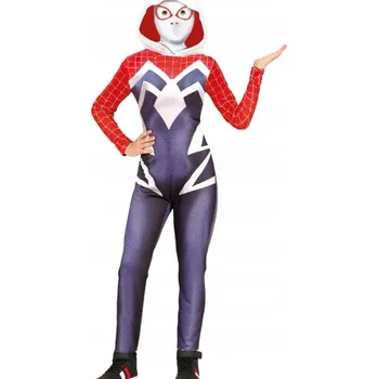 Karnevalový kostým KOSTÝM SUPERHRDINKA PAVOUK PRO DÍVKY, PŘEVLEK NA HALLOWEEN KARNEVAL, VELIKOST 104