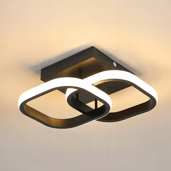 Comely čtvercová Stropní Svítidlo 21 x 11 cm černá