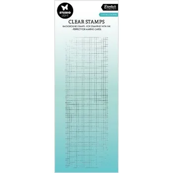 Dětské zboží Podkladové gelové razítko Studio Light, 6,7 x 20,4 cm – mřížka