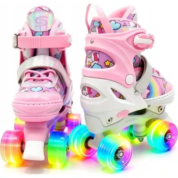 Kolečkové brusle Kolečkové Brusle SUOTU S77 bílá, růžová vel. 29-32