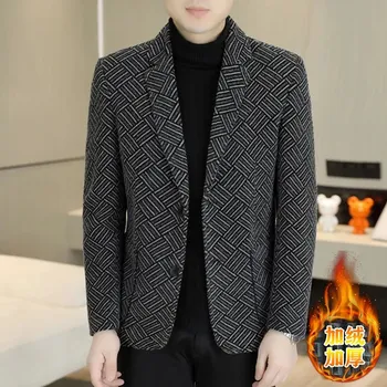 Best Fashion Pánské společenské sako se zateplenou podšívkou Velikost: L, Barva (Varianta): Světle šedá