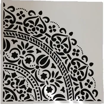 Šablona plastová pro kreativní tvoření - 30 x 30 cm - Mandala č.36