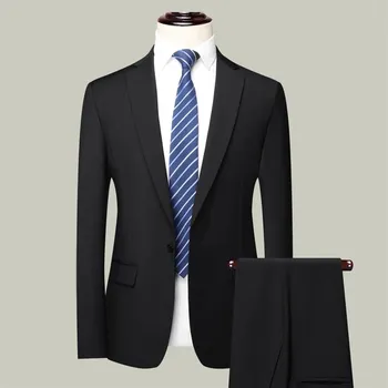 Pánský oblek Best Fashion Pánský elegantní business oblek Velikost: 3XL, Barva (Varianta): black 1 buckle