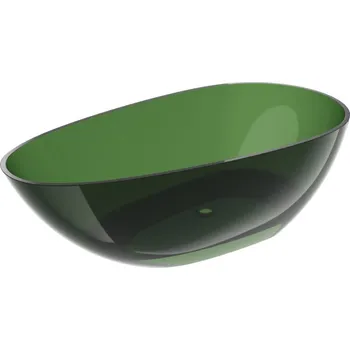 Vana Mexen Glass forest volně stojící vana transparentní 170 x 85 cm, chromový uzávěr - 58061708502 Volně stojící vany