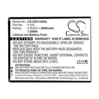 Baterie pro mobilní telefon Baterie Cameron Sino CS-DGY100SL, Li-Ion, 2000