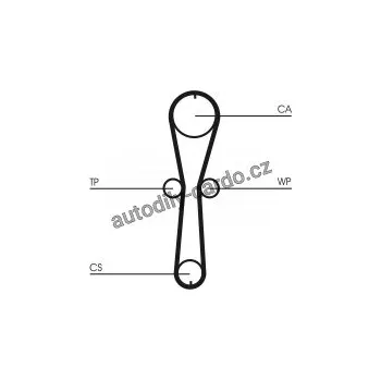 Rozvod motoru Sada rozvodového řemene s vodní pumpou CONTINENTAL CTAM CT915WP3