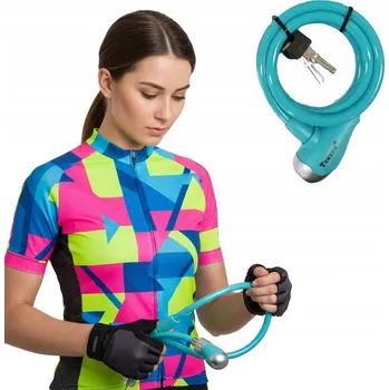 Zámek na kolo Zámek na kolo LINKA Zámek na kolo 10x100 cm Modrý