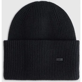 Čepice 4F zimní čepice beanie černá, univerzální velikost