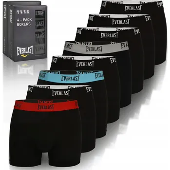 Pánské boxerky Everlast černé bavlněné XXL sada 8 ks