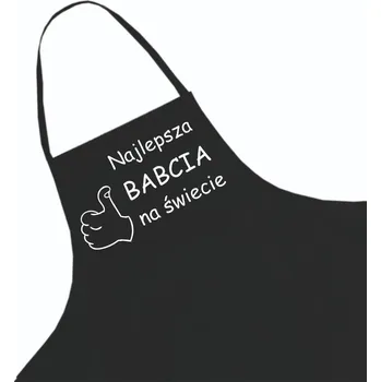 Kuchyňská zástěra Černá kuchyňská zástěra jako Dárek + jméno, vzor 16