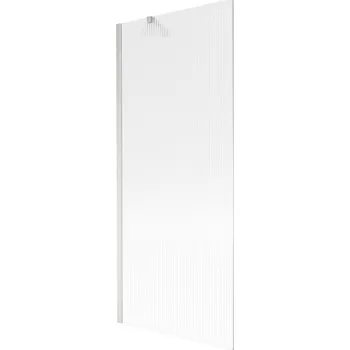 Mexen Next, 1-křídlová vanová zástěna 80 x 150 cm, 6mm sklo Ribs, ocelová, 895-080-000-00-09-97