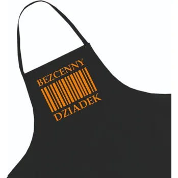 Kuchyňská zástěra Černá kuchyňská zástěra ke Dni dědečka + jméno, vzor 7