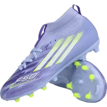 Kopačky Dětské kopačky lisovky Adidas F50 League Mid FG/AG fialové