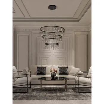 LED stmívatelný černá designový lustr Stellar 200