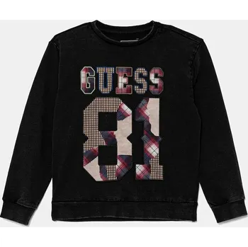 Dětská móda Dětská bavlněná mikina Guess L5YQ07.KA6R4.9BYA černá 99X, vel. 125-135