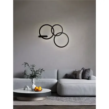 Nástěnné svítidlo LED černé nástěnné svítidlo Lyb 27