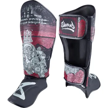 Chránič nohou Chrániče holení 8 WEAPONS 8 Hanuman Yant - Black/Red Velikost: S