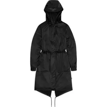 Dámský kabát Nepromokavý kabát Rains STRING W PARKA W3 18550 84 BLACK GRAIN L