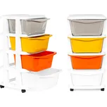 ModernHome Organizér s 4 výsuvnými zásuvkami z plastu