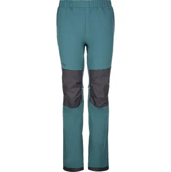 Chlapecké kalhoty Dětské softshellové kalhoty Kilpi Rizo-J Tmavě zelená 122