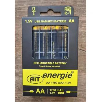 Článková baterie USB nabíjecí baterie AiT, AA Li-ion, 4ks