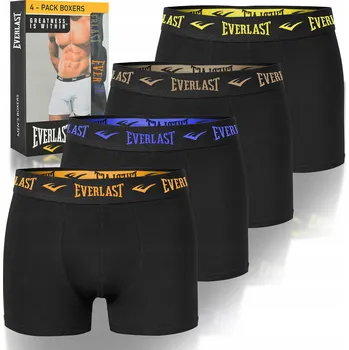 Everlast Pánské boxerky 4 kusy Slipy Bavlněné Černé Barva Logo L